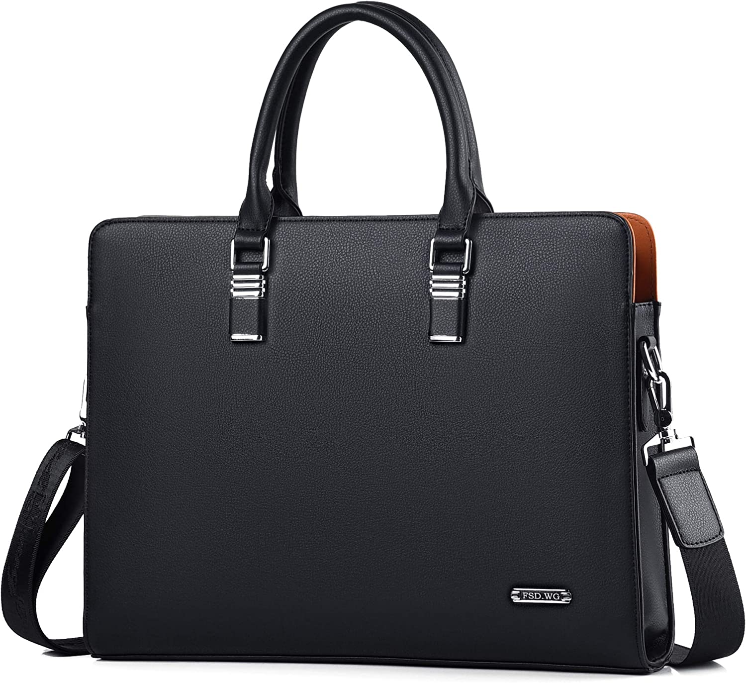 FSD.WG]Business Bag Leather Briefcase Shoulder Laptop Business Bag for Men - Image 1